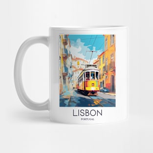 A Pop Art Travel Print of Lisbon - Portugal Mug